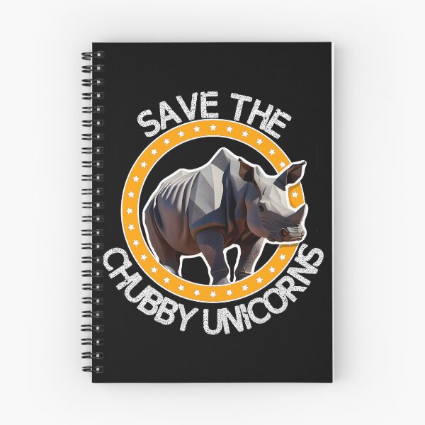 Item preview, Save the Chubby unicorns, rhinoceros fan designed and sold by AW2 Designs.