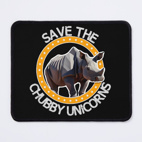 Item preview, Save the Chubby unicorns, rhinoceros fan designed and sold by mwebba2005.