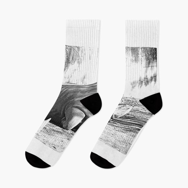 Item preview, White Rhinoceros Black And White designed and sold by LisaWootenPhoto.