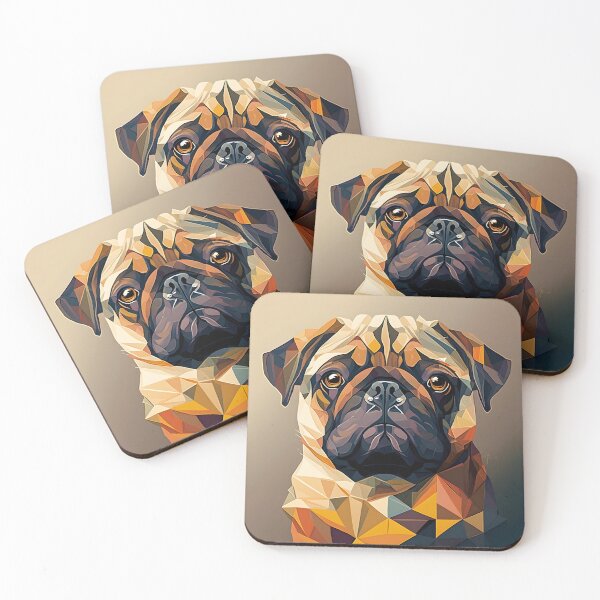 Item preview, Pug-tastic Geometric Delight designed and sold by SDVibeDesigns.