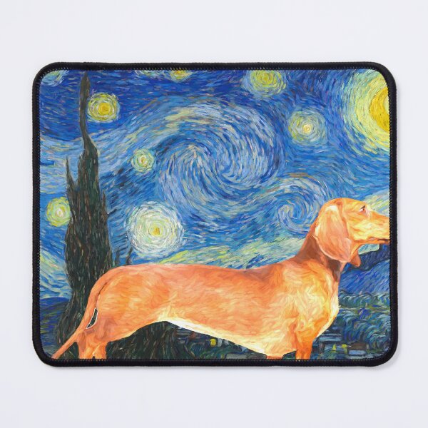 Item preview, Noche estrellada Dachshund designed and sold by DesignDLW.