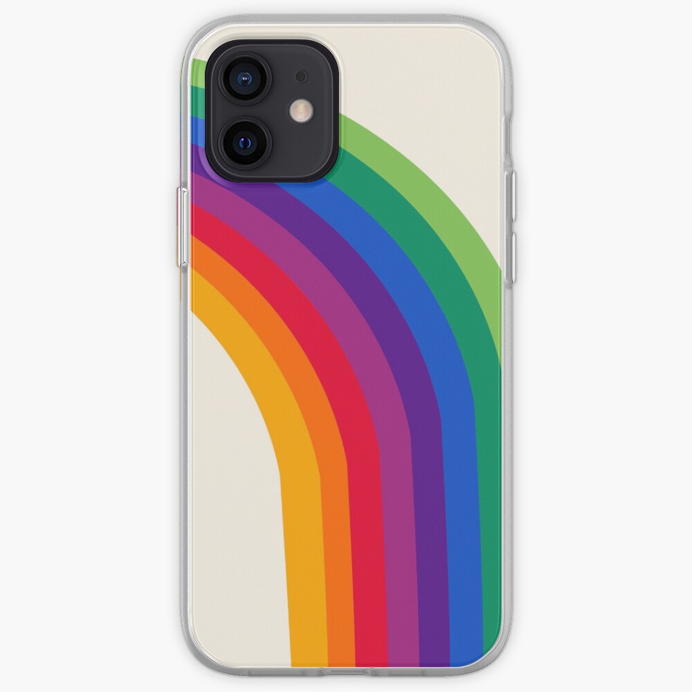 Groovy - rainbow 70s 1970s style retro throwback minimal happy hippie art decor iPhone Case & Cover