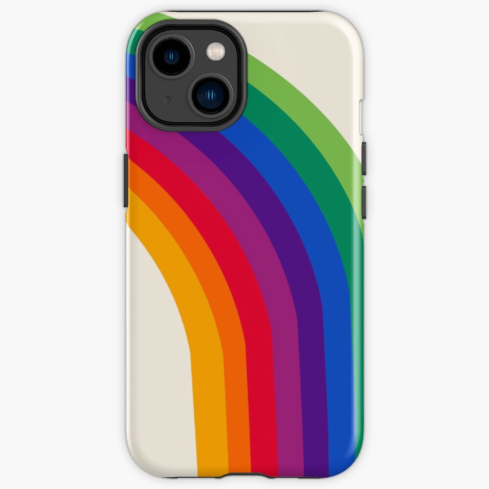 Groovy - rainbow 70s 1970s style retro throwback minimal happy hippie art decor iPhone Case