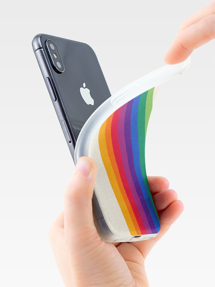 Alternate view of Groovy - rainbow 70s 1970s style retro throwback minimal happy hippie art decor iPhone Case & Cover