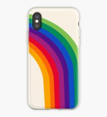 Groovy - Regenbogen 70er Jahre 1970er Jahre Stil Retro Rückblende minimal glücklich Hippie Kunst Dekor iPhone-Hülle & Cover