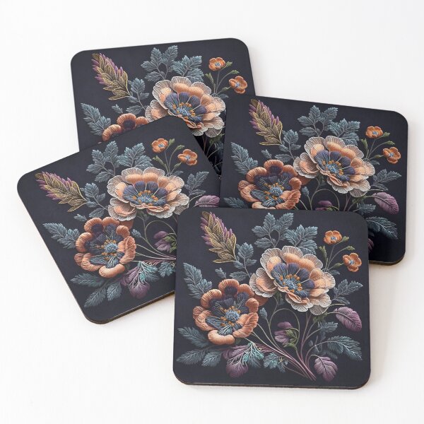 Item preview, Vintage Embroidered Bouquet Floral designed and sold by SecretDicer.