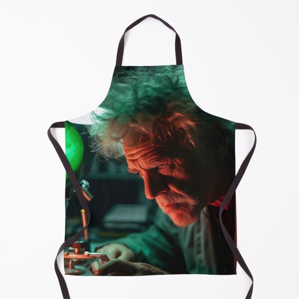 Item preview, "Green Light Obsession" - Digital Art Portrait of a Mad Scientist designed and sold by CreationP.