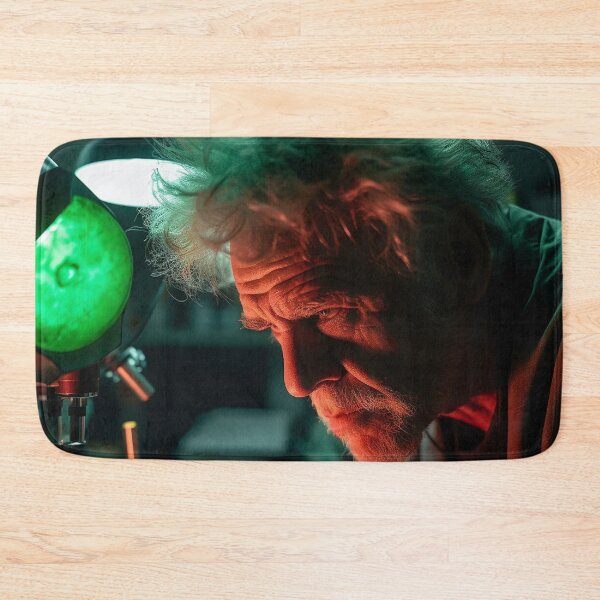 Item preview, "Green Light Obsession" - Digital Art Portrait of a Mad Scientist designed and sold by CreationP.