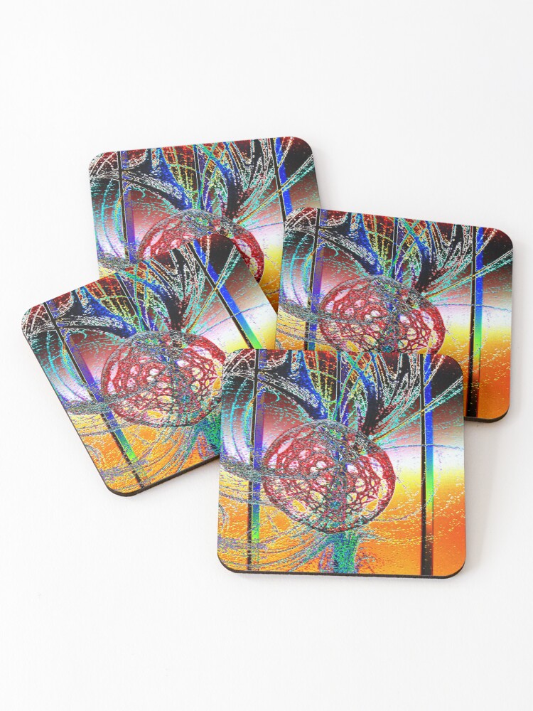 Thumbnail 1 of 5, Coasters (Set of 4), Feathery designed and sold by ditempli.