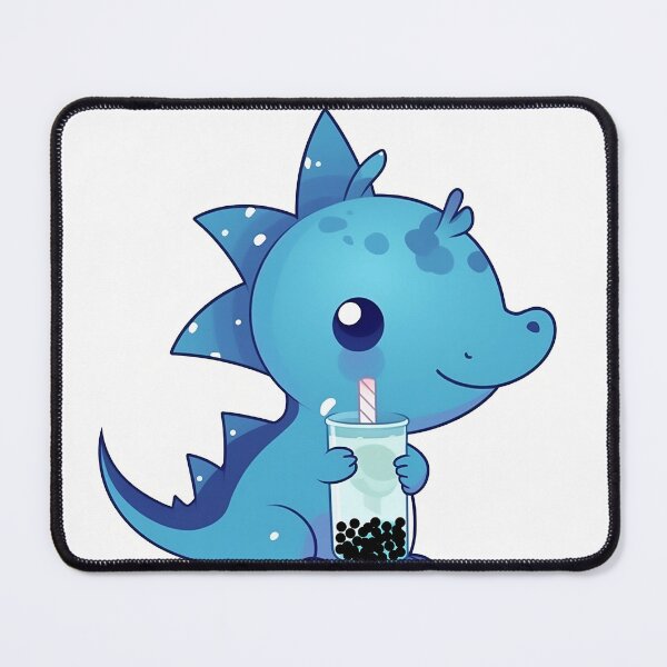 Item preview, cute dino boba blue dinosaur emoji designed and sold by nhahn33.