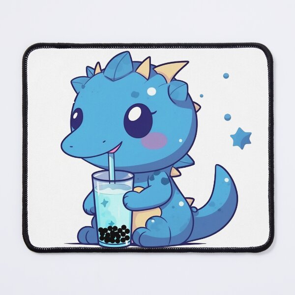 Item preview, cute dino boba blue dinosaur emoji designed and sold by nhahn33.