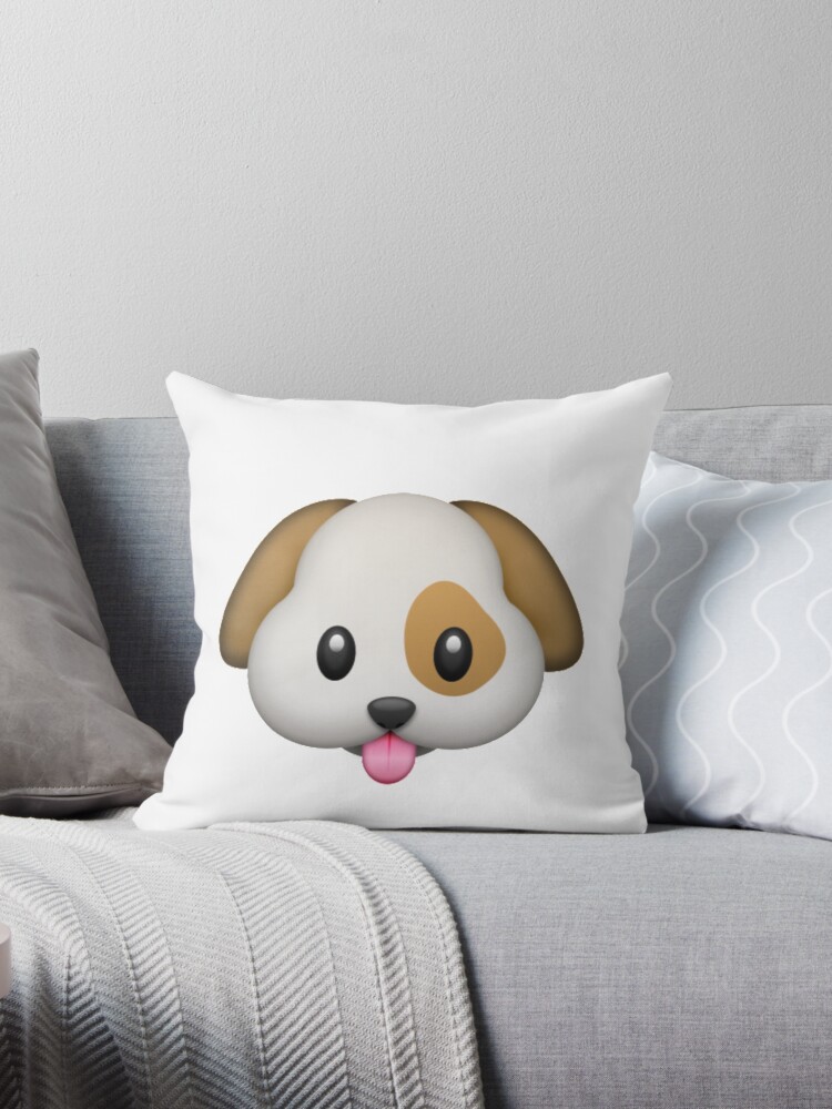 Dog emoji outlet pillow