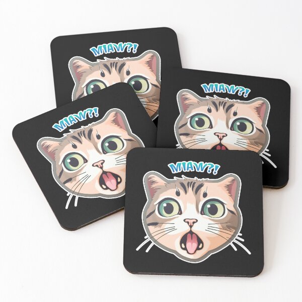 Item preview, Cat Miaw Tshirt Sticker | 4 designs available | designed and sold by Hazmat-AI7.