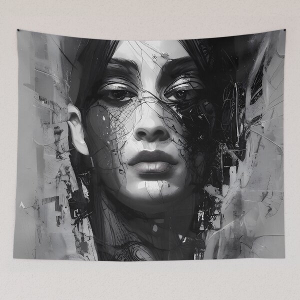Artikelvorschau, Modern Abstract Black and White AI Art entworfen und verkauft von stayrad.