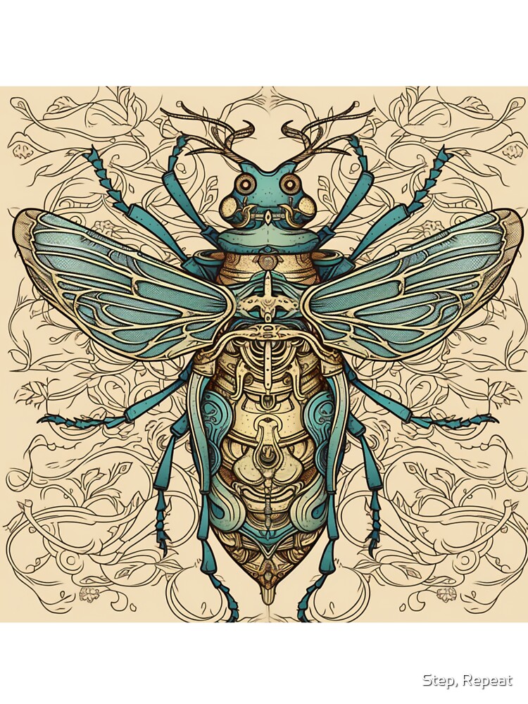 Vintage Bee Illustration, Entomology Graphic' Unisex Colorblock