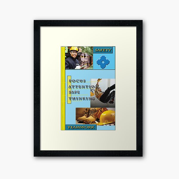 a safety poster Framed Art Print