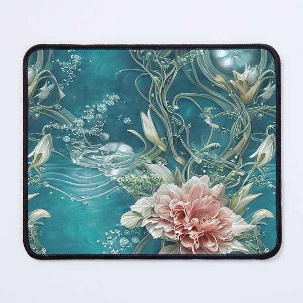 Item preview, Pretty Aquatic Floral designed and sold by Poetic Patterns Studio.