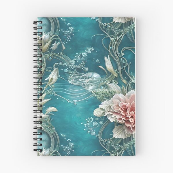 Item preview, Pretty Aquatic Floral designed and sold by Poetic Patterns Studio.