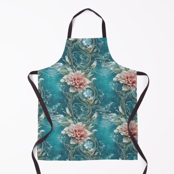 Item preview, Pretty Aquatic Floral designed and sold by Poetic Patterns Studio.