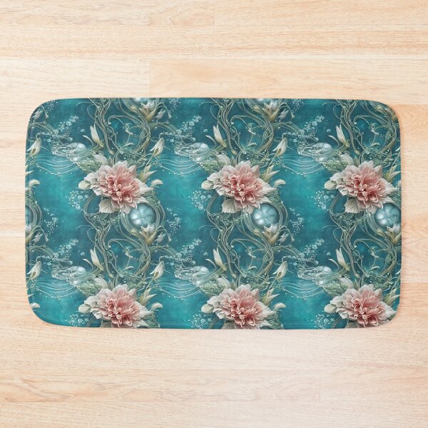 Item preview, Pretty Aquatic Floral designed and sold by Poetic Patterns Studio.