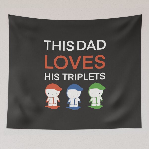 Item preview, This Dad Loves His Triplets designed and sold by Artopea Studio.