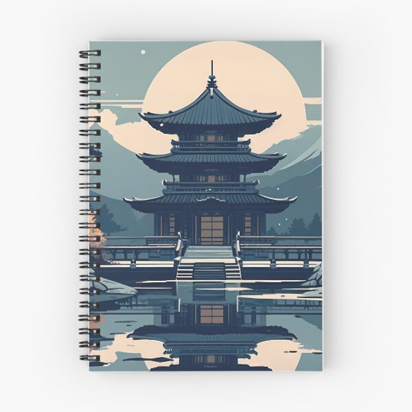 Item preview, Pagoda Landscape At Night designed and sold by WildWho.
