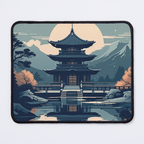 Item preview, Pagoda Landscape At Night designed and sold by WildWho.