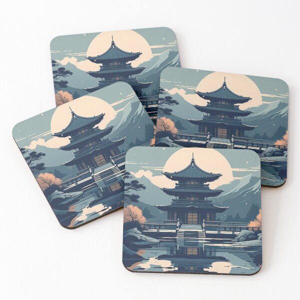 Item preview, Pagoda Landscape At Night designed and sold by WildWho.