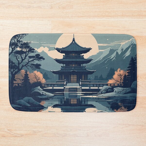 Item preview, Pagoda Landscape At Night designed and sold by WildWho.