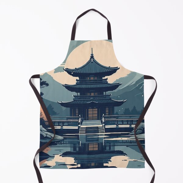 Item preview, Pagoda Landscape At Night designed and sold by WildWho.