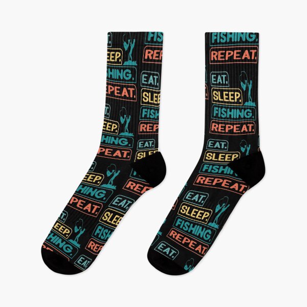 Item preview, Eat Sleep Fishing Repeat Funny Fisherman designed and sold by AmethystMurad.