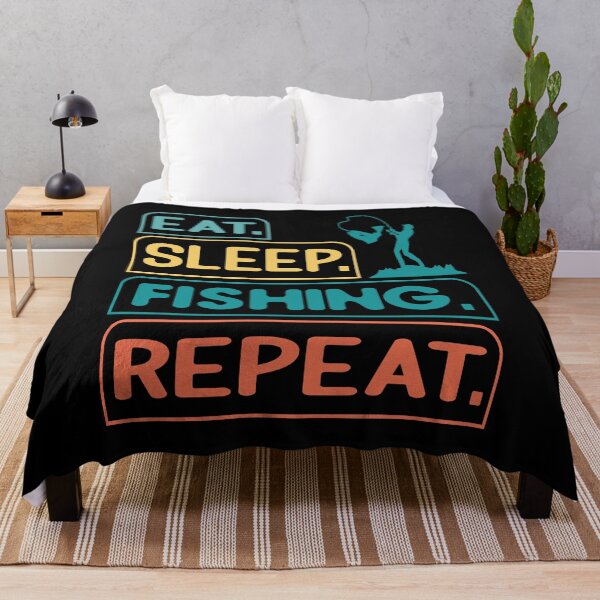 Item preview, Eat Sleep Fishing Repeat Funny Fisherman designed and sold by AmethystMurad.