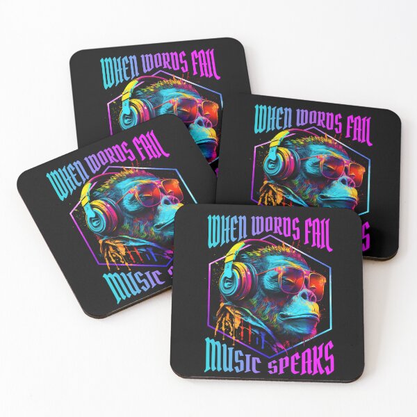Item preview, Chimpanzee with headphones  designed and sold by Brushpalette888.