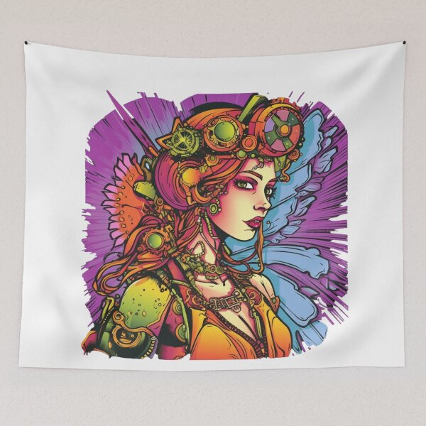 Item preview, Neon Steampunk Fairy Graffiti Streetwear designed and sold by artbybrado.