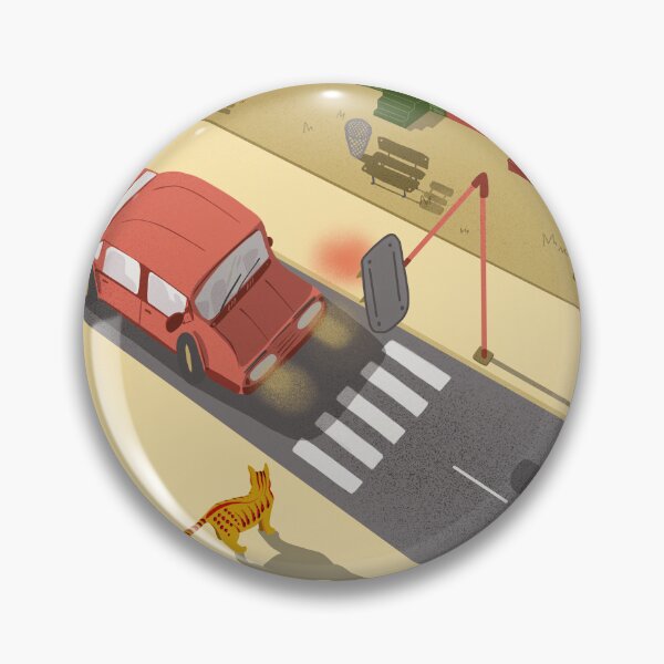 Item preview, Urban cat crossing the street designed and sold by Rômulo Queiroz.
