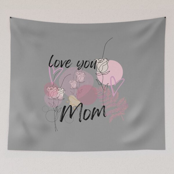 Item preview, Boho Love you Mom roses art bouquet designed and sold by rocklegends99.