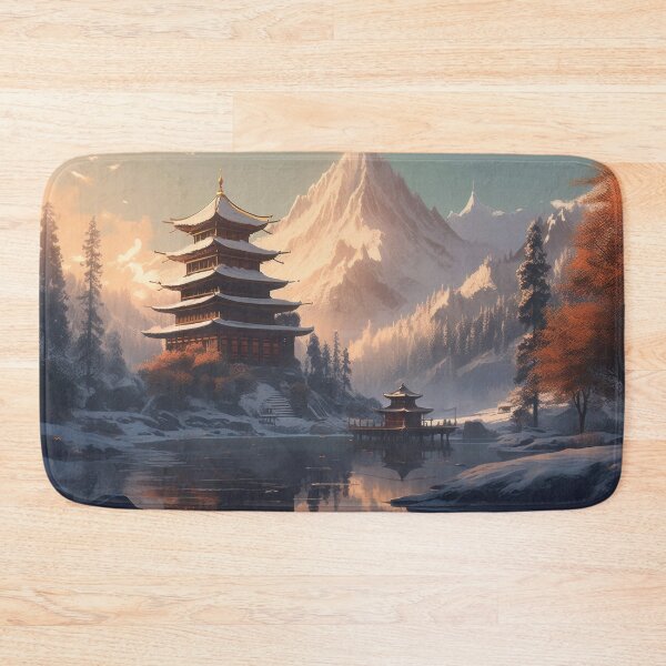 Item preview, Tranquil Pagoda At Dawn designed and sold by WildWho.