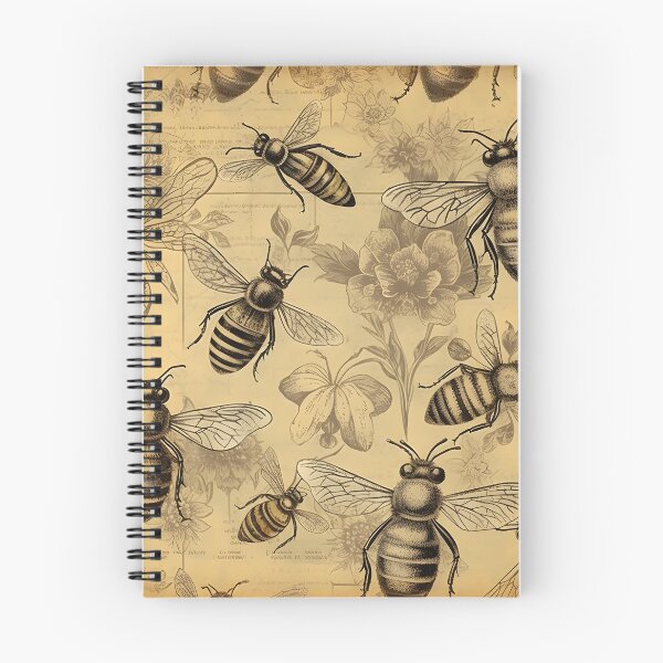 Item preview, Vintage Retro Flower Bee Pattern designed and sold by PatternBestFan.