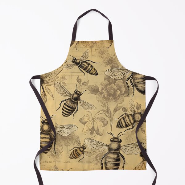 Item preview, Vintage Retro Flower Bee Pattern designed and sold by PatternBestFan.