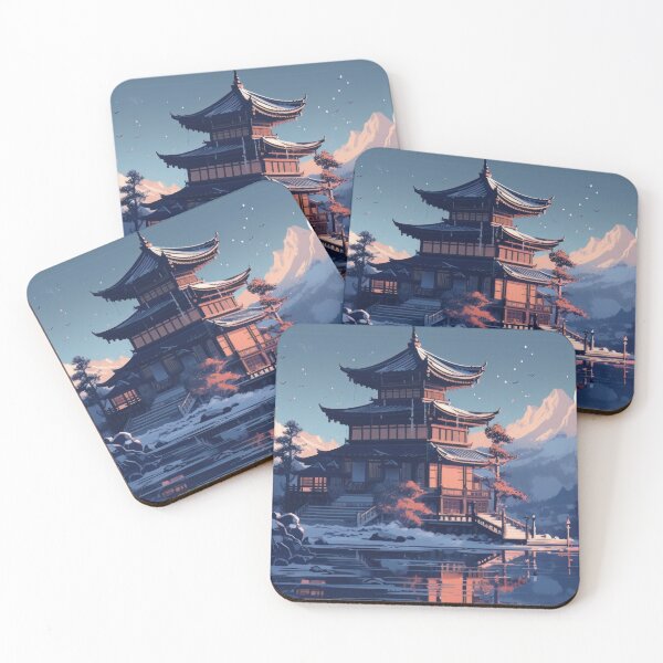 Item preview, Sunset Over The Pagoda designed and sold by WildWho.