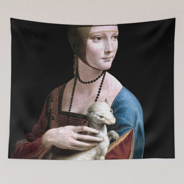 Item preview, Lady with an Ermine – Portrait of Cecilia Gallerani-Leonardo da Vinci The Lady with an Ermine designed and sold by TeeARTHY.