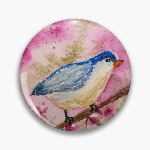 Item preview, Cute bird on cherry blossom tree designed and sold by watercolorsLiz.