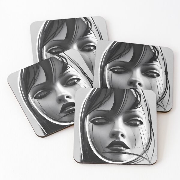 Item preview, Modern Abstract Art Deco Black and White AI Art  designed and sold by stayrad.