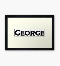 George Name - Inspired from the Color of Money Framed Print