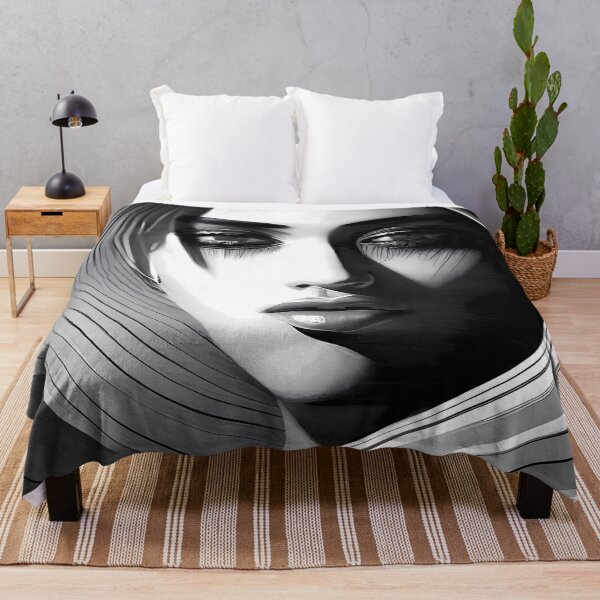 Item preview, Modern Abstract Art Deco Black and White AI Art  designed and sold by stayrad.