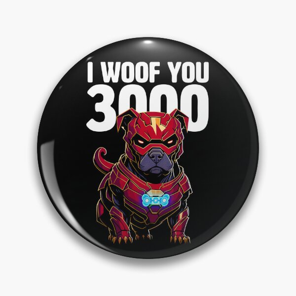 Item preview, I Love you 3000 - Funny Pit Bull for Pit Bull fans designed and sold by BrainlabStudios.