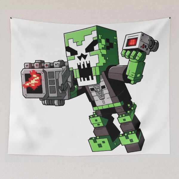 Artikelvorschau, Minecraft inspirierter Zombie-Terminator entworfen und verkauft von WildWho.