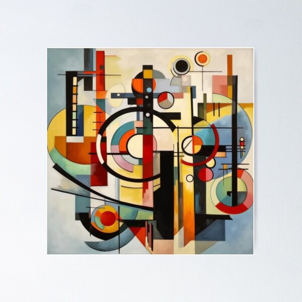 Item preview, Bauhaus Art Movement 1920s 1930s style Wassily Kandinsky-inspired geometric graphic design designed and sold by Step, Repeat.