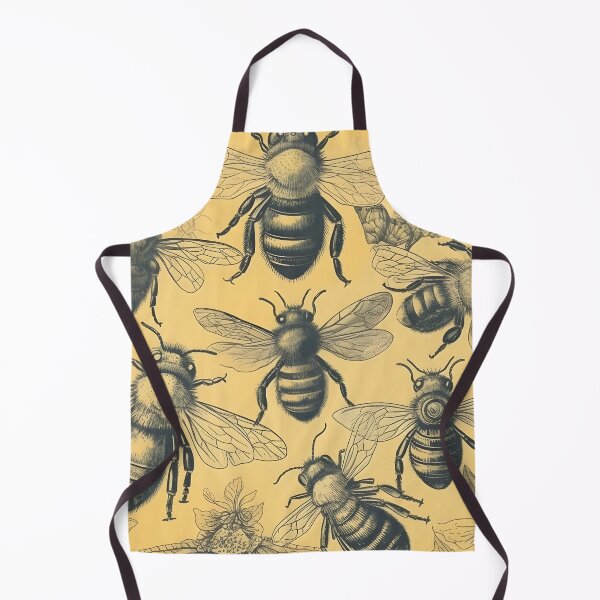 Item preview, Vintage Retro Flower Bees Pattern designed and sold by PatternBestFan.