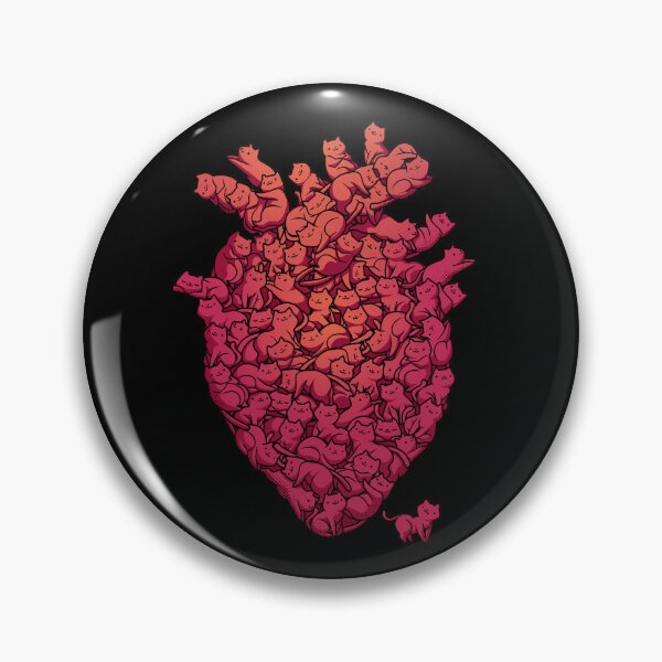 Item preview, I Love Cat Heart Viva Magenta by Tobe Fonseca designed and sold by Tobe Fonseca®.